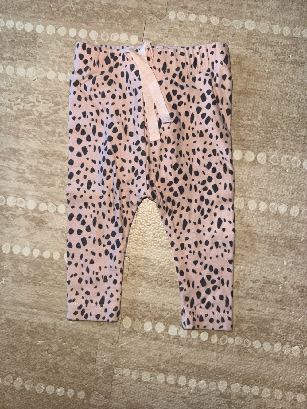 Zara Pink Joggers‎ with Black Spot Print